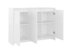 Aparador de madera contrachapada blanco 102x33x75 cm ES99068