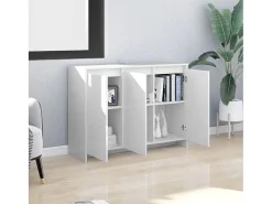 Aparador de madera contrachapada blanco 102x33x75 cm ES99068