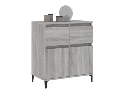 Aparador de madera contrachapada gris Sonoma 60x35x70 cm