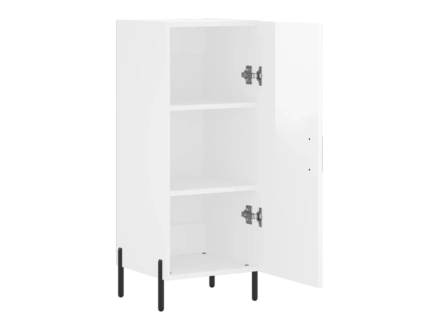Aparador de madera contrachapada blanco brillante 34,5x34x90 cm ES17606