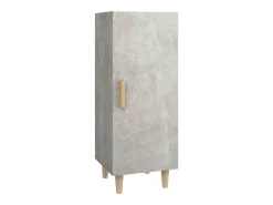 Aparador de madera contrachapada gris hormigón 34,5x34x90 cm