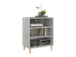 Aparador de madera contrachapada gris hormigón 57x35x70 cm