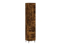 Aparador de madera contrachapada roble ahumado 34,5x34x180 cm ES65288