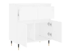 Aparador de madera contrachapada blanco 60x35x70 cm