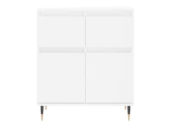 Aparador de madera contrachapada blanco 60x35x70 cm