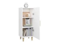 Aparador de madera contrachapada blanco 34,5x34x90 cm ES54675