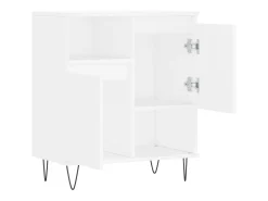 Aparador de madera contrachapada blanco 60x35x70 cm