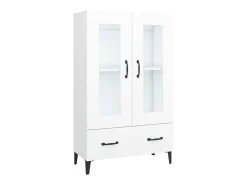 Aparador de madera contrachapada blanco 70x31x115 cm ES44698