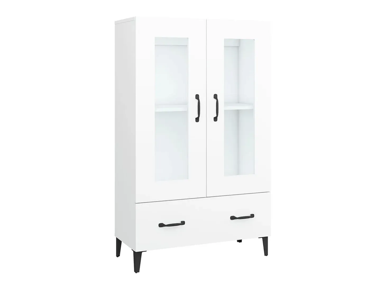 Aparador de madera contrachapada blanco 70x31x115 cm ES44698