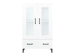 Aparador de madera contrachapada blanco 70x31x115 cm ES44698