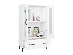 Aparador de madera contrachapada blanco 70x31x115 cm ES44698