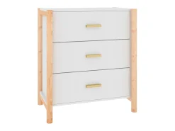 Aparador de madera contrachapada blanco 62x38x70 cm ES37201