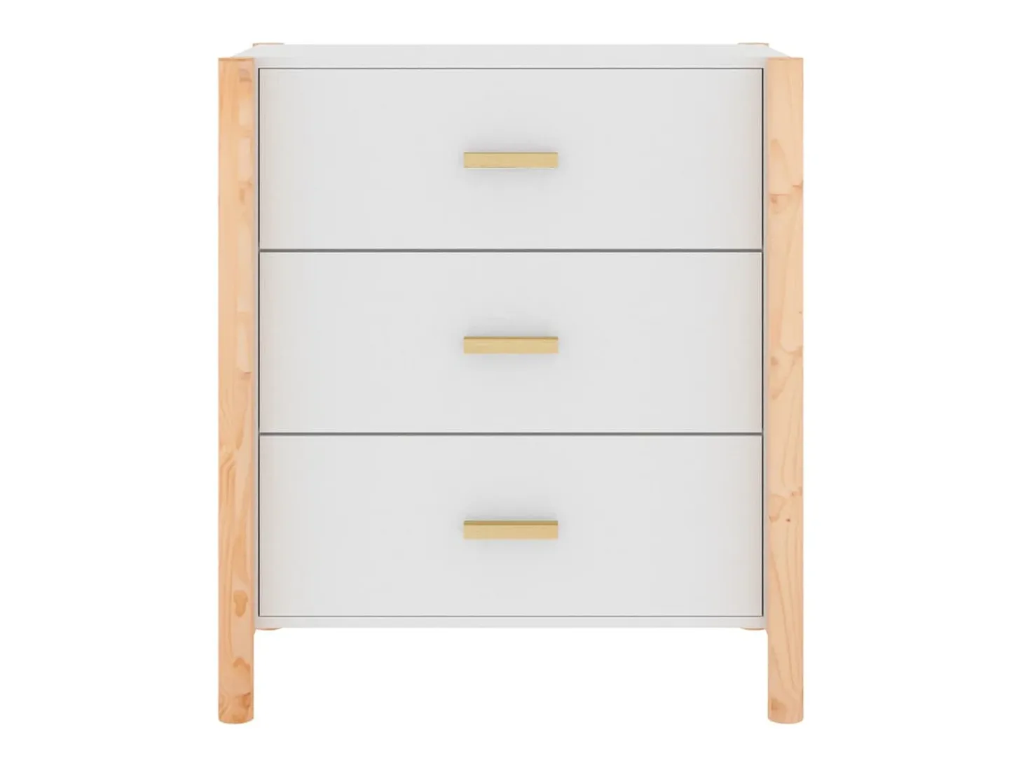 Aparador de madera contrachapada blanco 62x38x70 cm ES37201