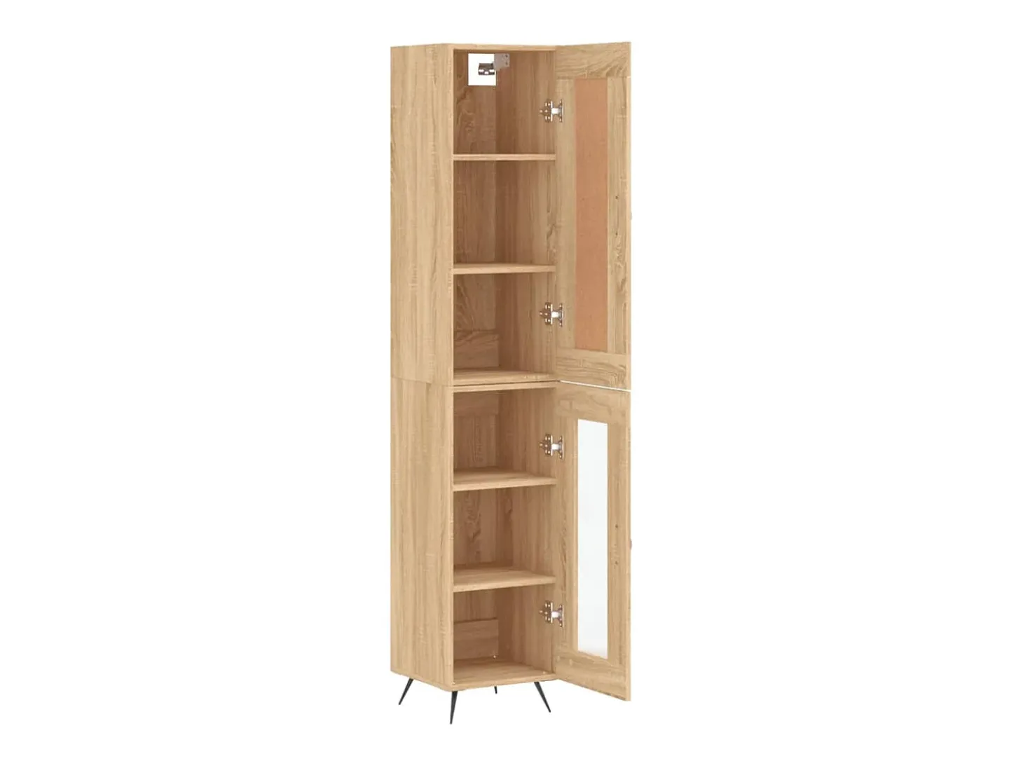 Aparador de madera contrachapada roble Sonoma 34,5x34x180 cm
