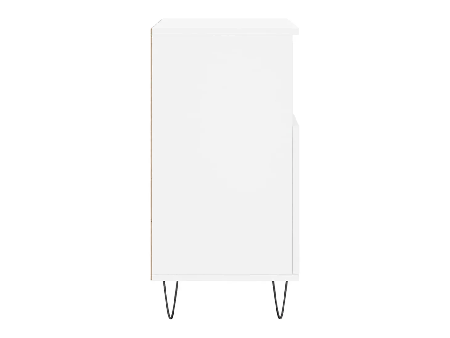Aparador de madera contrachapada blanco 60x35x70 cm