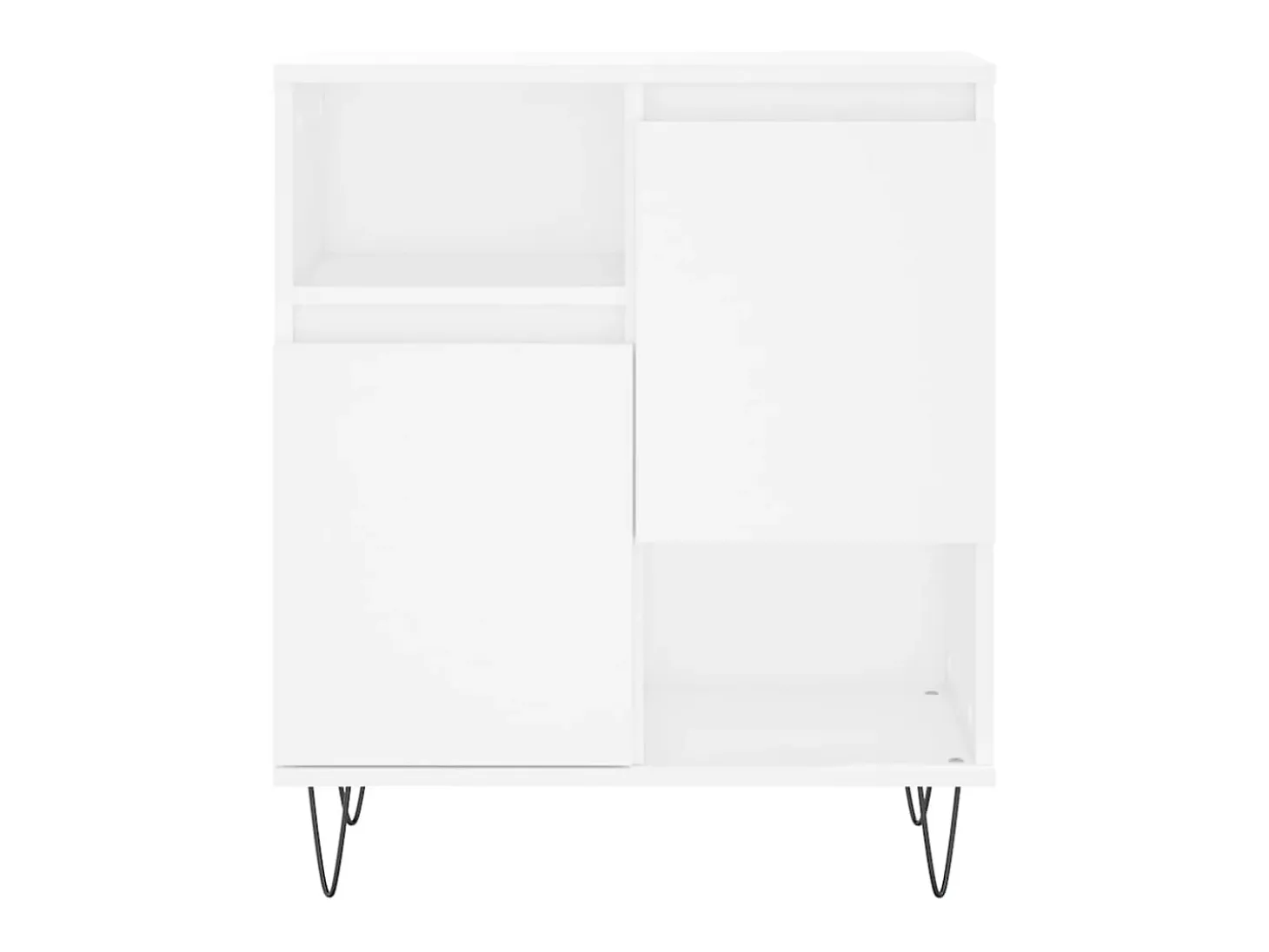 Aparador de madera contrachapada blanco 60x35x70 cm