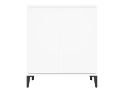 Aparador de madera contrachapada blanco 60x35x70 cm