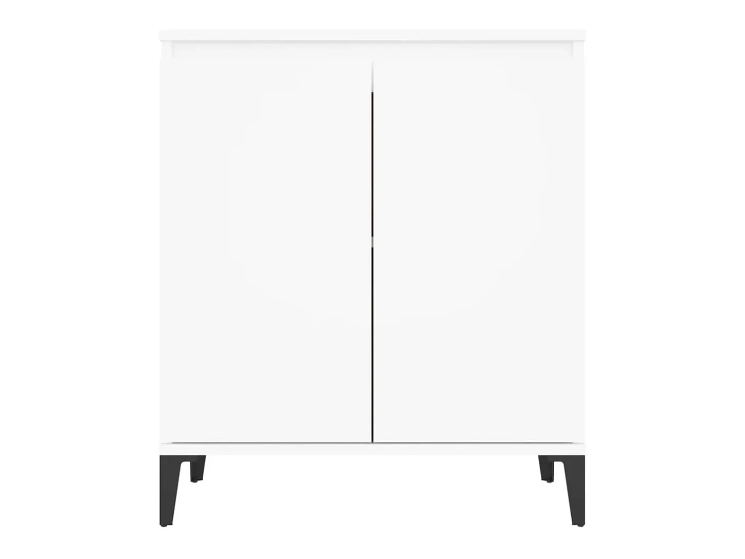 Aparador de madera contrachapada blanco 60x35x70 cm