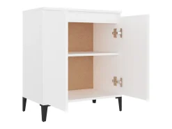 Aparador de madera contrachapada blanco 60x35x70 cm