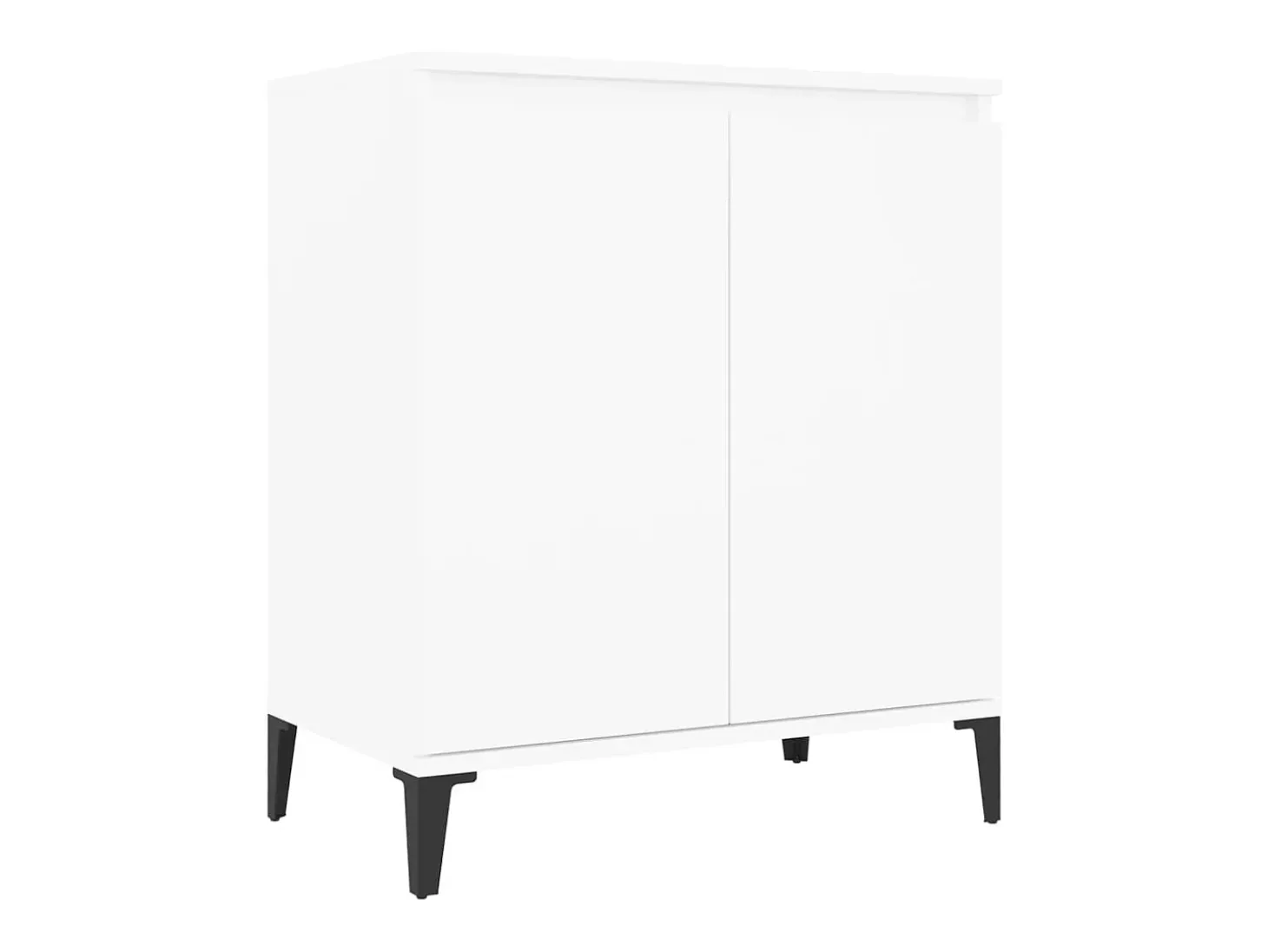 Aparador de madera contrachapada blanco 60x35x70 cm