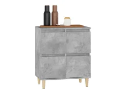 Aparador de madera contrachapada gris hormigón 60x35x70 cm