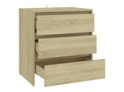 Aparador de madera contrachapada roble Sonoma 70x41x75 cm