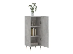 Aparador de madera contrachapada gris hormigón 34,5x34x90 cm ES86623