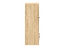 Aparador de madera contrachapada roble Sonoma 60x35,5x103,5 cm
