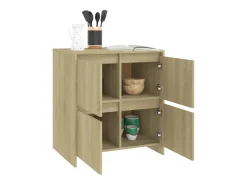 Aparador de madera contrachapada roble Sonoma 70x41x75 cm