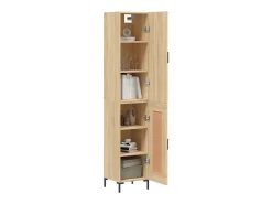 Aparador de madera contrachapada roble Sonoma 34,5x34x180 cm ES72736