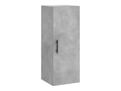 Aparador de madera contrachapada gris hormigón 34,5x34x180 cm