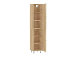 Aparador de madera contrachapada roble Sonoma 34,5x34x180 cm ES78091