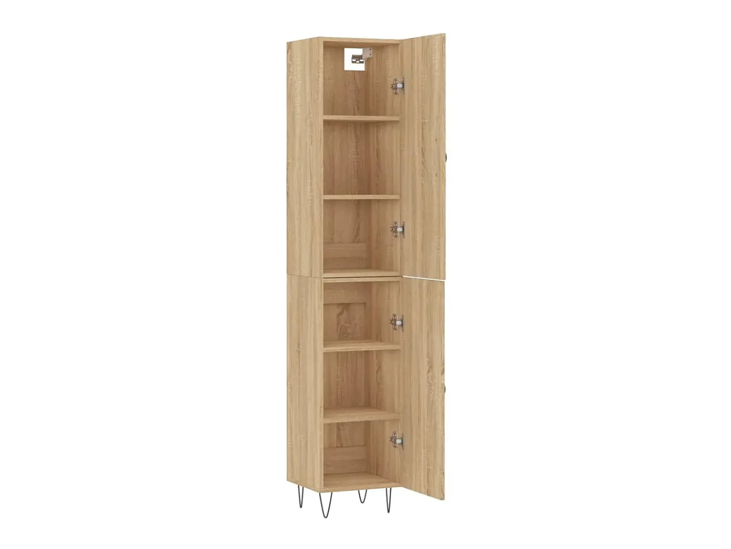 Aparador de madera contrachapada roble Sonoma 34,5x34x180 cm ES78091