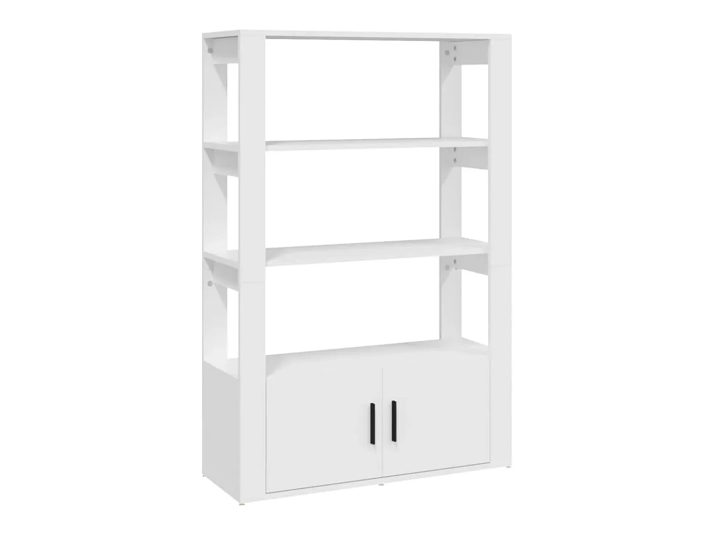 Aparador de madera contrachapada blanco 80x30x119,5 cm ES36428