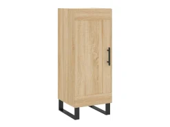 Aparador de madera contrachapada roble Sonoma 34,5x34x180 cm ES33806