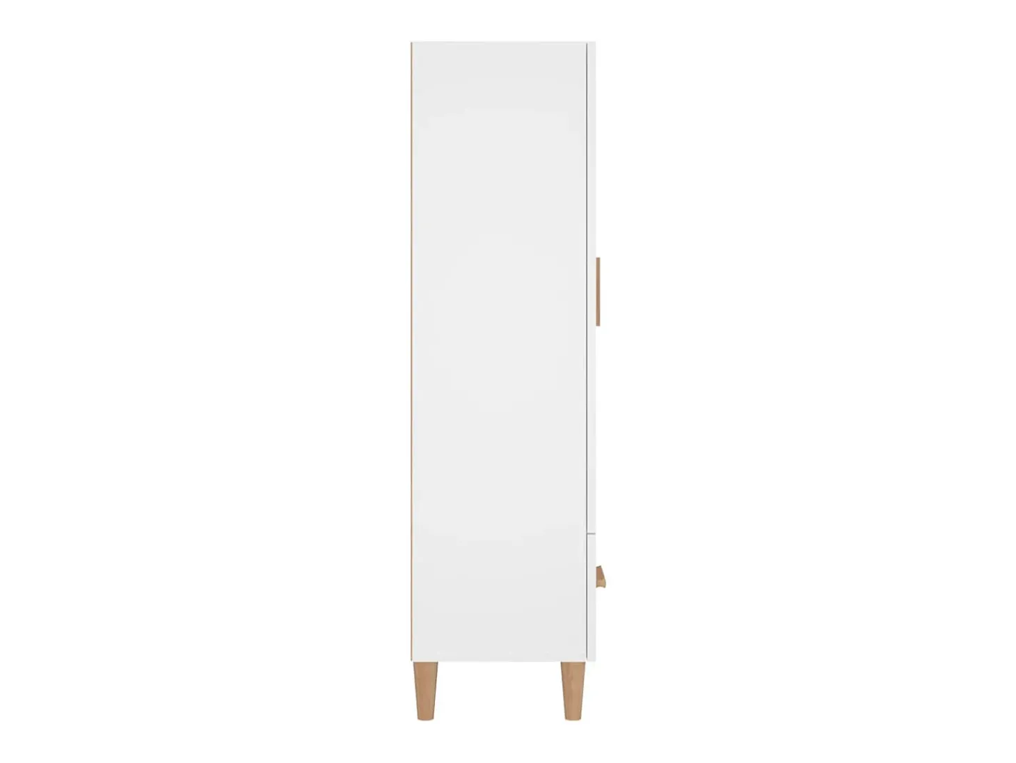 Aparador de madera contrachapada blanco 70x31x115 cm