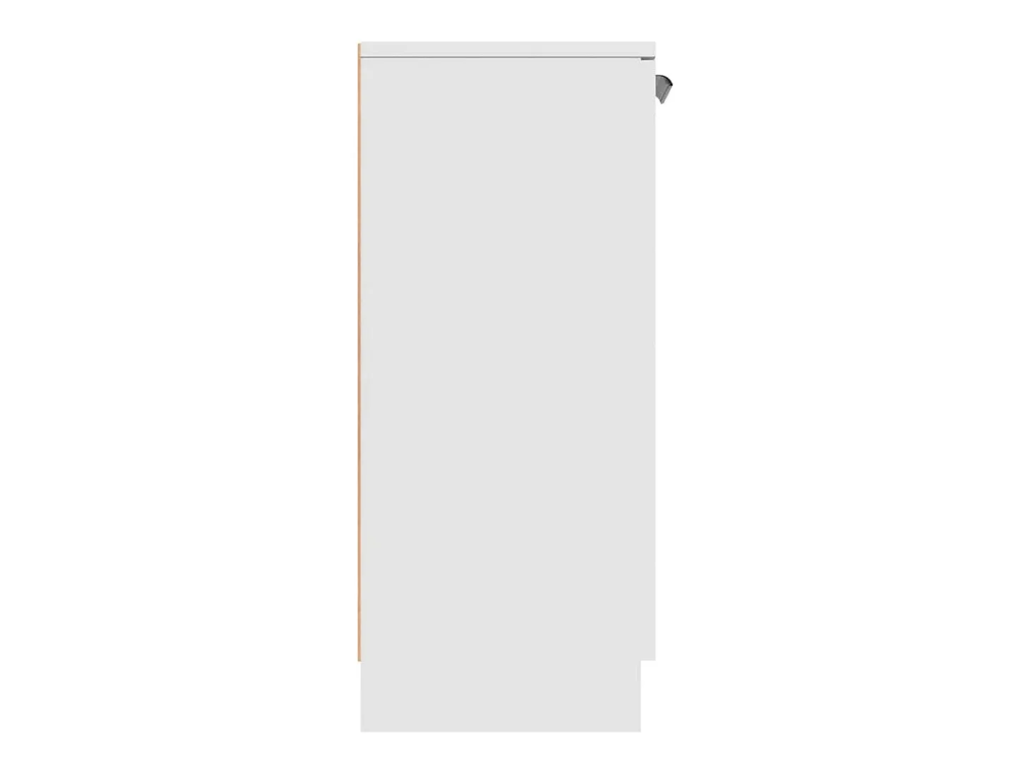 Aparador de madera contrachapada blanco 60x30x70 cm