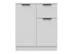 Aparador de madera contrachapada blanco 60x30x70 cm