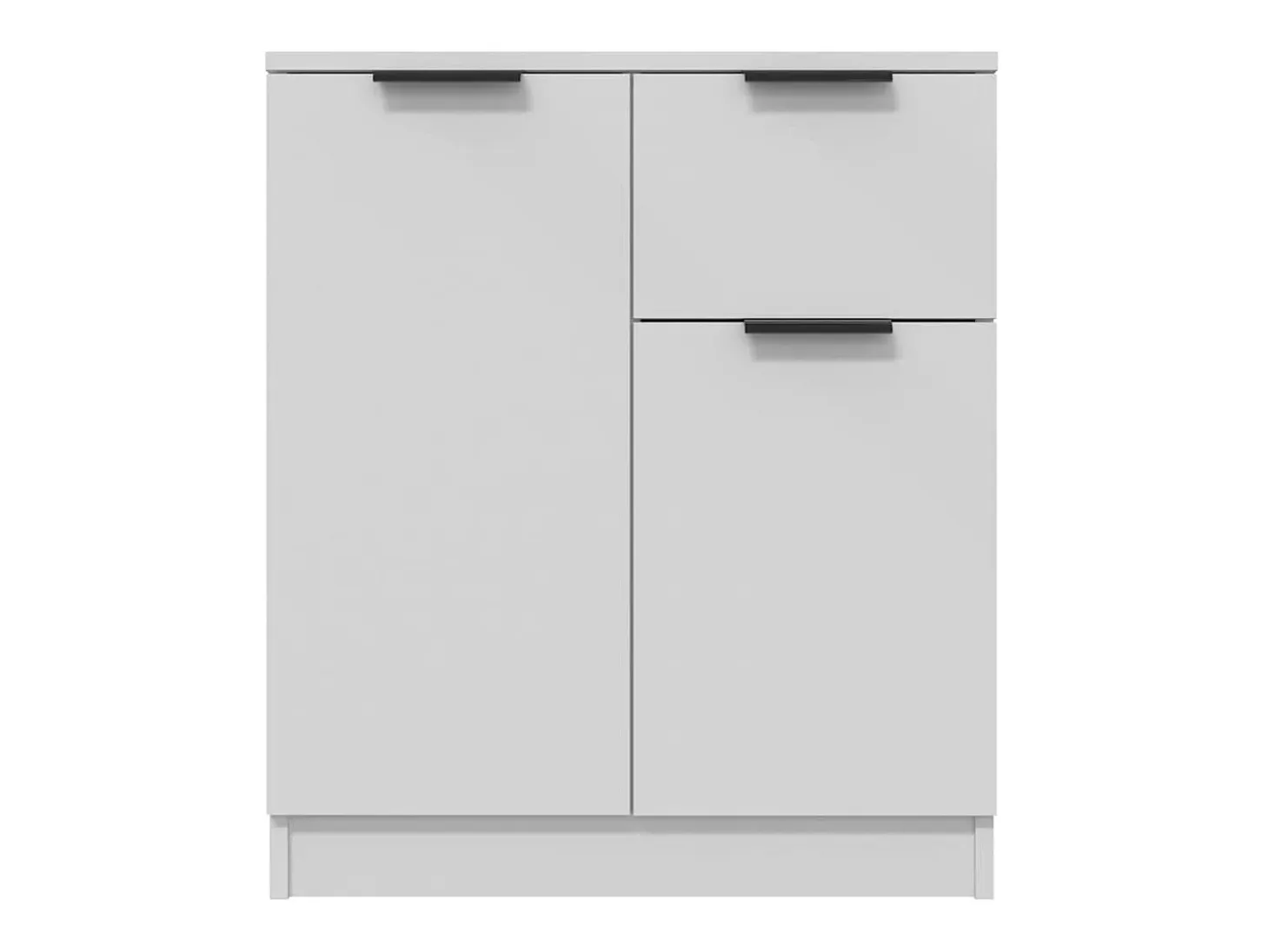 Aparador de madera contrachapada blanco 60x30x70 cm