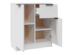 Aparador de madera contrachapada blanco 60x30x70 cm