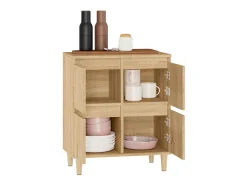 Aparador de madera contrachapada roble Sonoma 60x35x70 cm