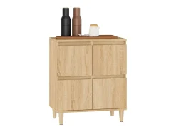 Aparador de madera contrachapada roble Sonoma 60x35x70 cm
