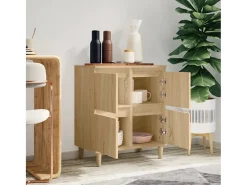 Aparador de madera contrachapada roble Sonoma 60x35x70 cm