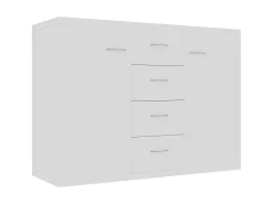 Aparador de madera contrachapada blanco 88x30x65 cm ES82315