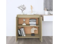 Aparador de madera contrachapada roble Sonoma 70x41x75 cm ES13685