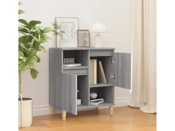 Aparador de madera contrachapada gris Sonoma 60x35x70 cm ES57967