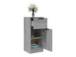 Aparador de madera contrachapada gris Sonoma 30x30x70 cm ES54596