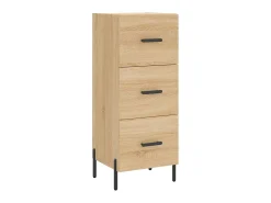 Aparador de madera contrachapada roble Sonoma 34,5x34x180 cm ES77466