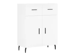 Aparador de madera de ingeniería blanco 69,5x34x90 cm ES11352