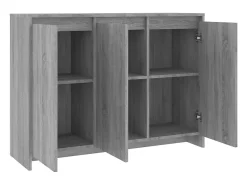 Aparador de madera de ingeniería gris Sonoma 102x33x75 cm